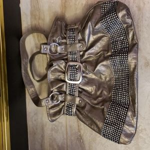 Faux Metallic rhinestone  purse